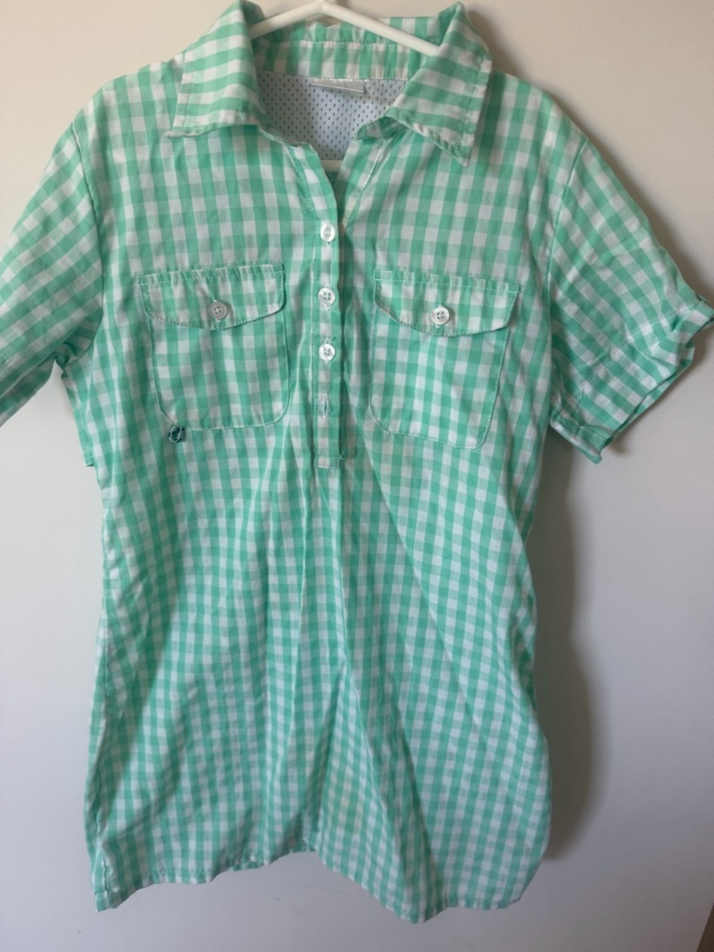PRODOH Girls Green Check Collar Dress Size 10 M